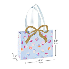 4.8" Lacey Chabert Collection Painted Dots on Periwinkle Small Gift Bag