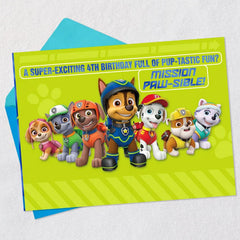 Paw Patrol™ Chase and Friends 4th Birthday Card