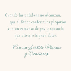 Peace and Comfort Religious Spanish-Language Sympathy Card