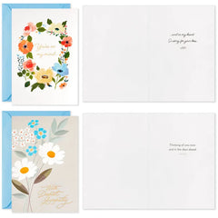 Peaceful Flowers Boxed Sympathy Cards Assortment, Pack of 16