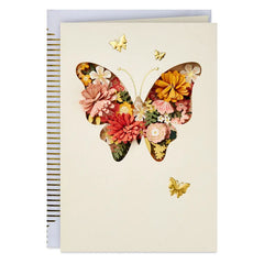 Floral Butterfly Blank Card