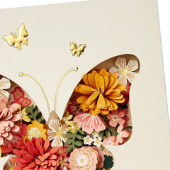 Floral Butterfly Blank Card
