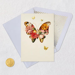 Floral Butterfly Blank Card