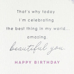 Open Mind, Positive Soul and Kind Heart Birthday Card for Wife