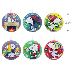 Peanuts® Tin Ball Hallmark Ornaments, Set of 12