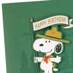 Peanuts® Beagle Scouts Snoopy Non-Stop Fun Birthday Card