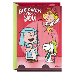 Peanuts® Blessings and Joy Nativity Scene Musical Pop-Up Christmas Card