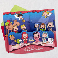 Peanuts® Blessings and Joy Nativity Scene Musical Pop-Up Christmas Card