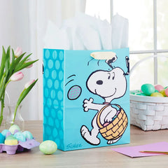 13" Peanuts® Large Easter Gift Bag With Tissue and Tag