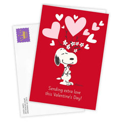 Peanuts® Snoopy Extra Love Custom Valentine's Day Card