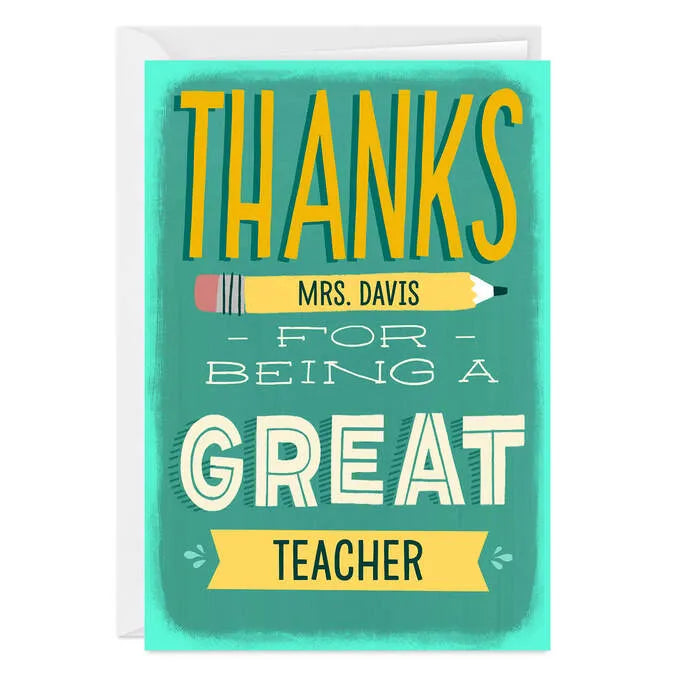 Thanks for Being Great Custom Thank You Card