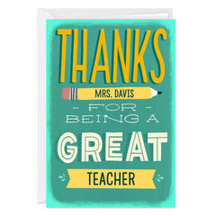 Thanks for Being Great Custom Thank You Card