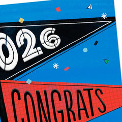 Celebrating You Today Pennants 2026 Graduation Cards, Pack of 10