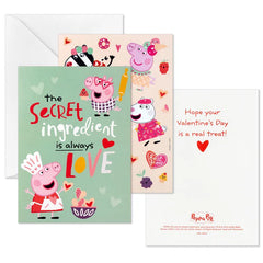 Peppa Pig Kids Assorted Valentines With Stickers, Pack of 24
