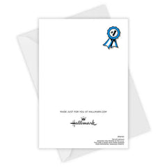 Personalized #1 Ribbon and Trophy Card
