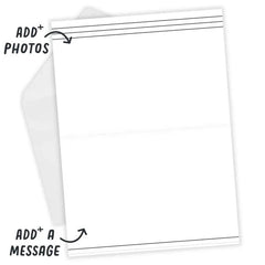 Personalized Black Lines on White Photo Card