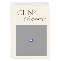 Personalized Clink and Cheers Congratulations Photo Card