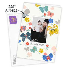 Personalized Colorful Butterflies Photo Card