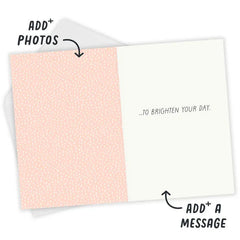 Personalized Colorful Butterflies Photo Card