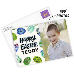 Colorful Eggs Custom Happy Easter Card