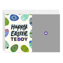 Colorful Eggs Custom Happy Easter Card