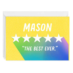 Personalized Five Stars Card