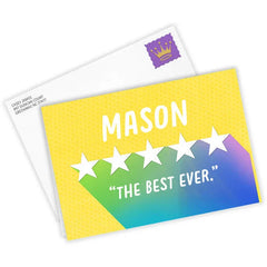 Personalized Five Stars Card