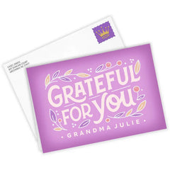 Personalized Grateful for You Card