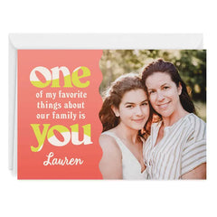 Personalized Favorite Thing About Our Family Photo Card