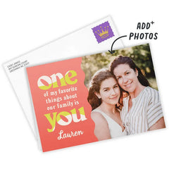 Personalized Favorite Thing About Our Family Photo Card