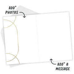 Personalized Gold Accents on Marble Card