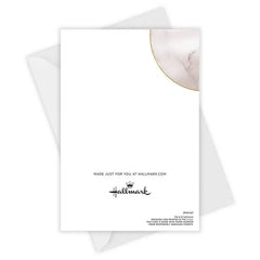 Personalized Gold Accents on Marble Card