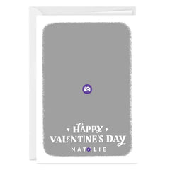 White Frame Custom Happy Valentine's Day Card