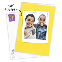 Personalized Photo on Yellow Photo Card