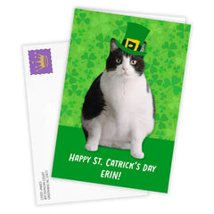 Leprechaun Cat Custom St. Patrick’s Day Card