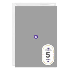 Personalized Milestone Badge with Hearts Photo Card