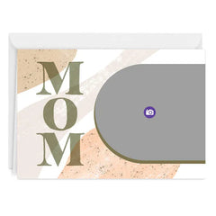 Personalized Mom Lettering and Waves Photo Card