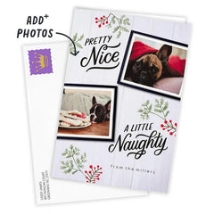 Personalized Naughty and Nice Christmas Photo Card