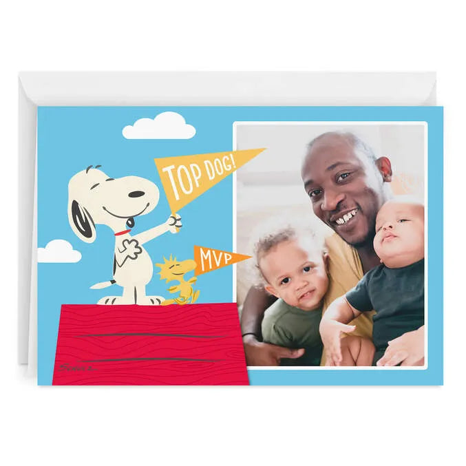 Personalized Peanuts® Snoopy Top Dog Photo Card