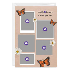 Personalized Butterflies and Daisies Photo Card