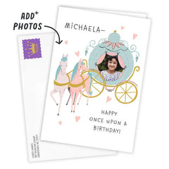 Personalized Princess Theme Photo Card for Kid