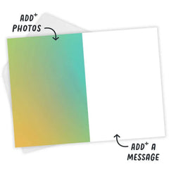 Personalized Rainbow Ombré Graduation Photo Card