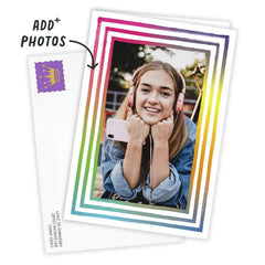 Personalized Rainbow Frame Photo Card