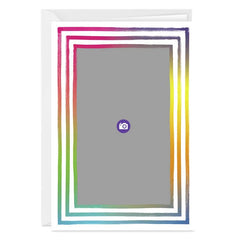 Personalized Rainbow Frame Photo Card