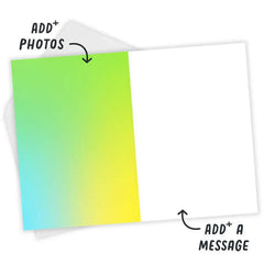 Personalized Rainbow Frame Photo Card