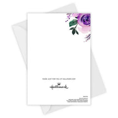 Personalized Watercolor Purple Flowers Card