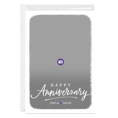 Personalized White Frame Anniversary Photo Card