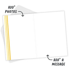 Personalized White Outline Any Occasion Photo Card