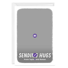 Personalized White Outline Photo Card