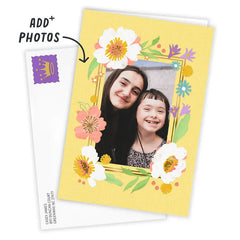 Personalized Wildflowers Frame Photo Card